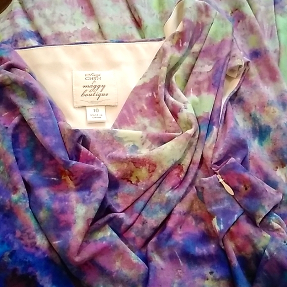 Suzi Chin for Maggy boutique Dress sz 10 - Picture 4 of 4